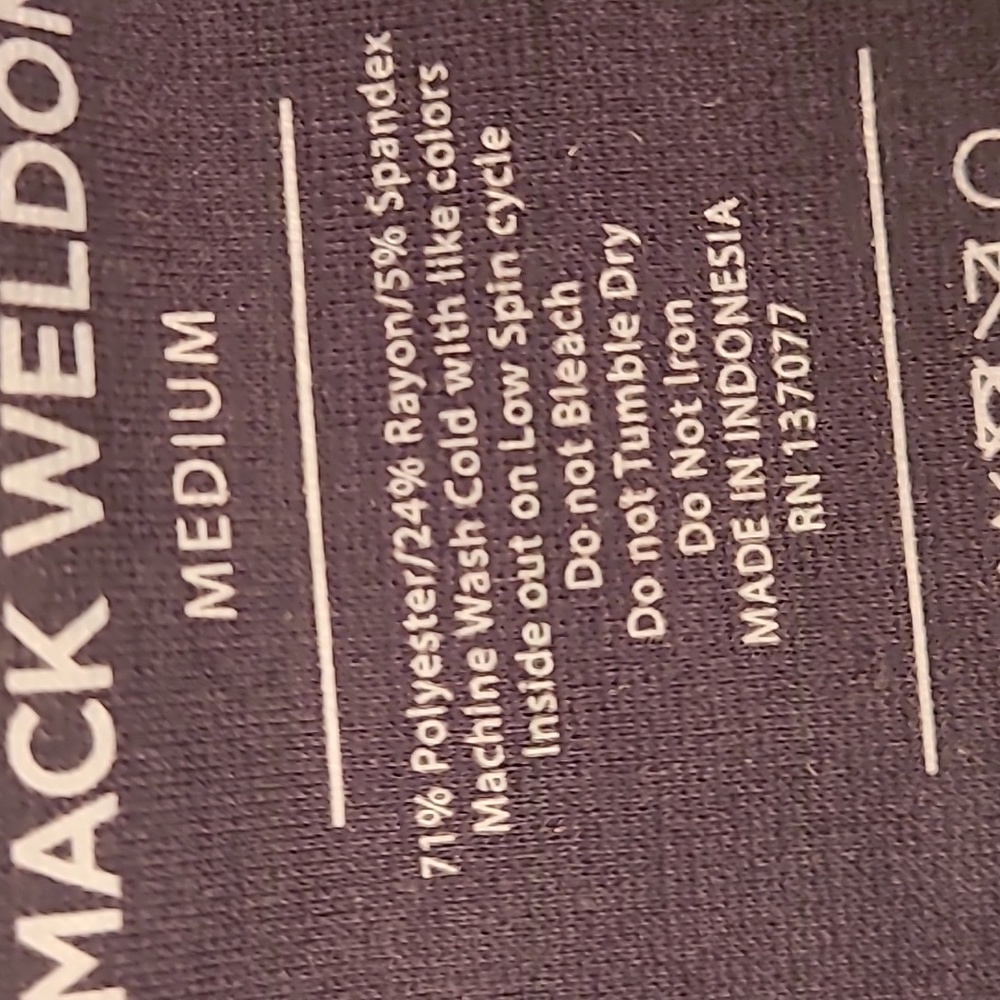 MACK WELDON Black Mens Medium Full Zip Athletic Track Style Jacket - Picture 5 of 6